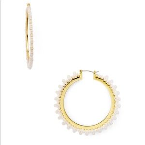 Kate Spade White gold plated Hoop Earrings